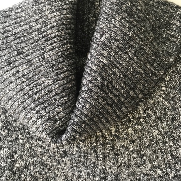 JV Joan Vass New York grey cowl neck turtleneck chunky oversized sweater Sz M - Picture 4 of 11